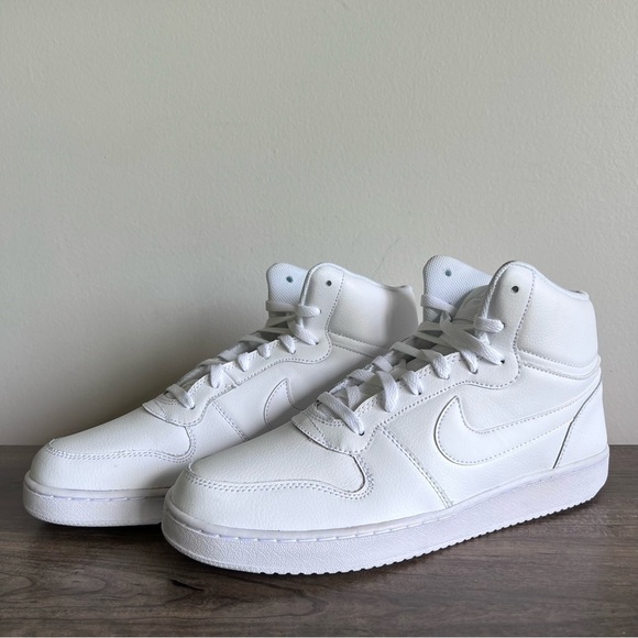 Nike Ebernon Mid Triple White Men\'s Shoe Size 11.5 #B1503